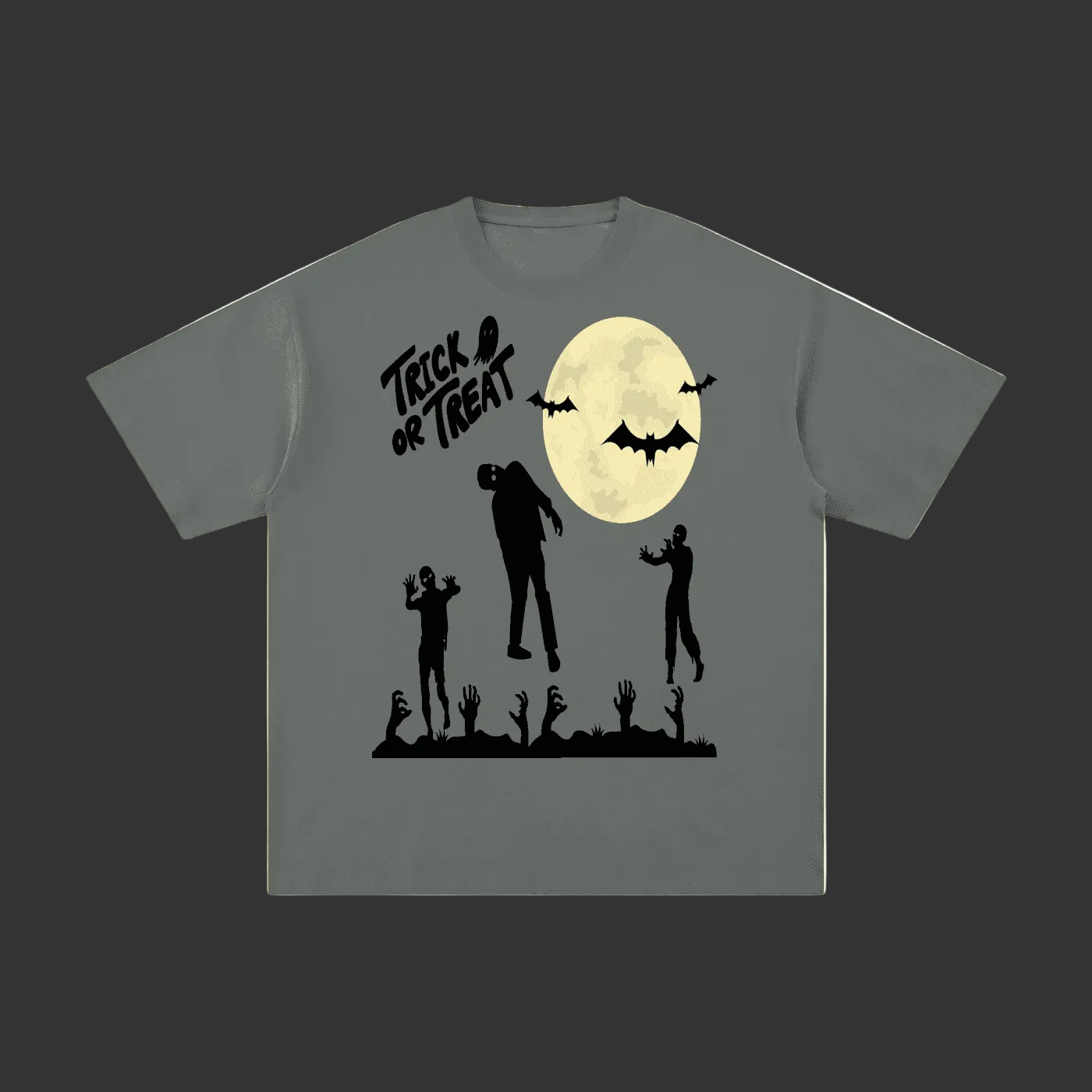Black t-shirt with a graphic design and 'Afterlife' text on a gray background