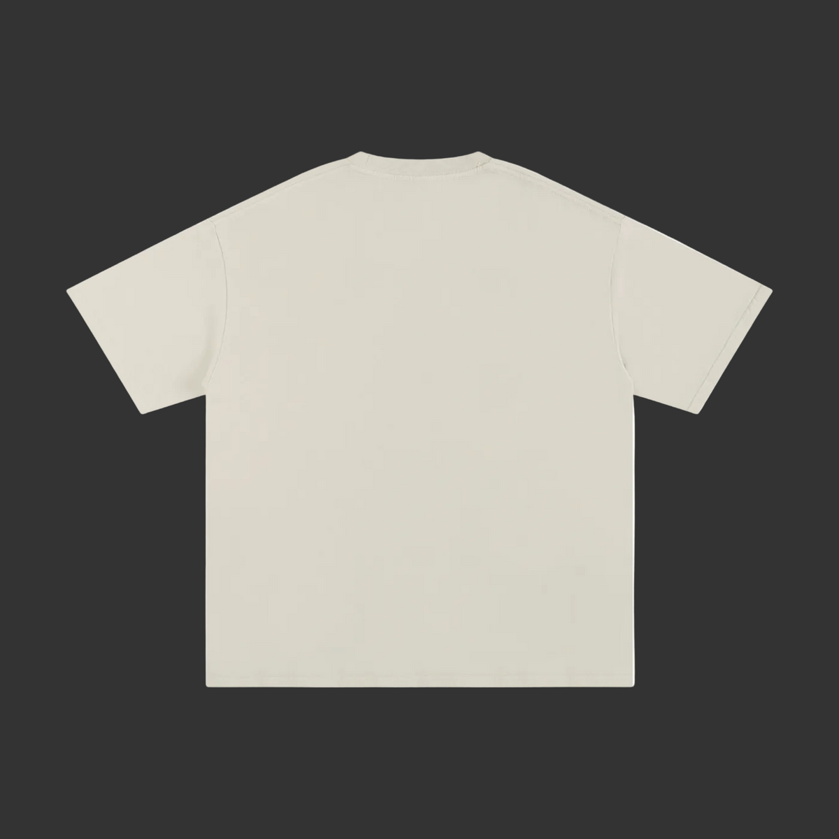 Beige t-shirt on a gray background