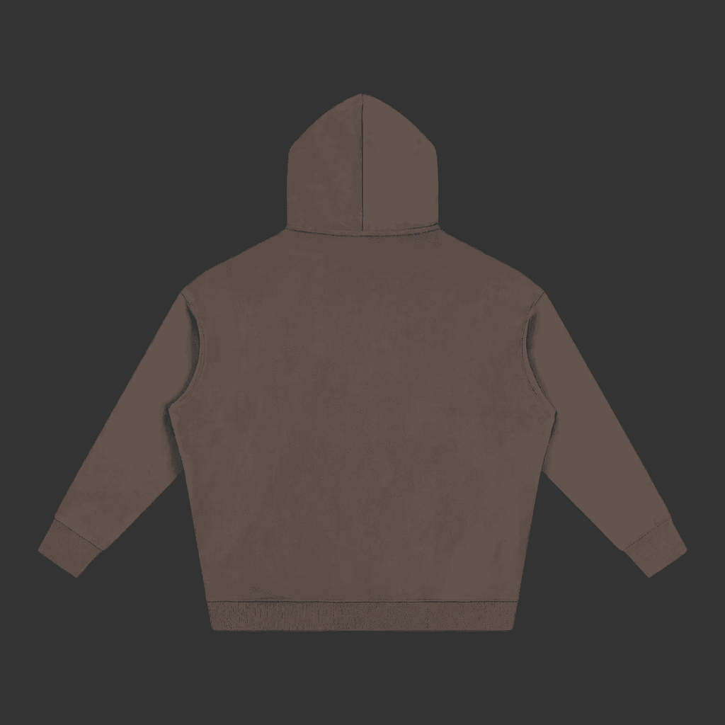 Brown hoodie on a gray background