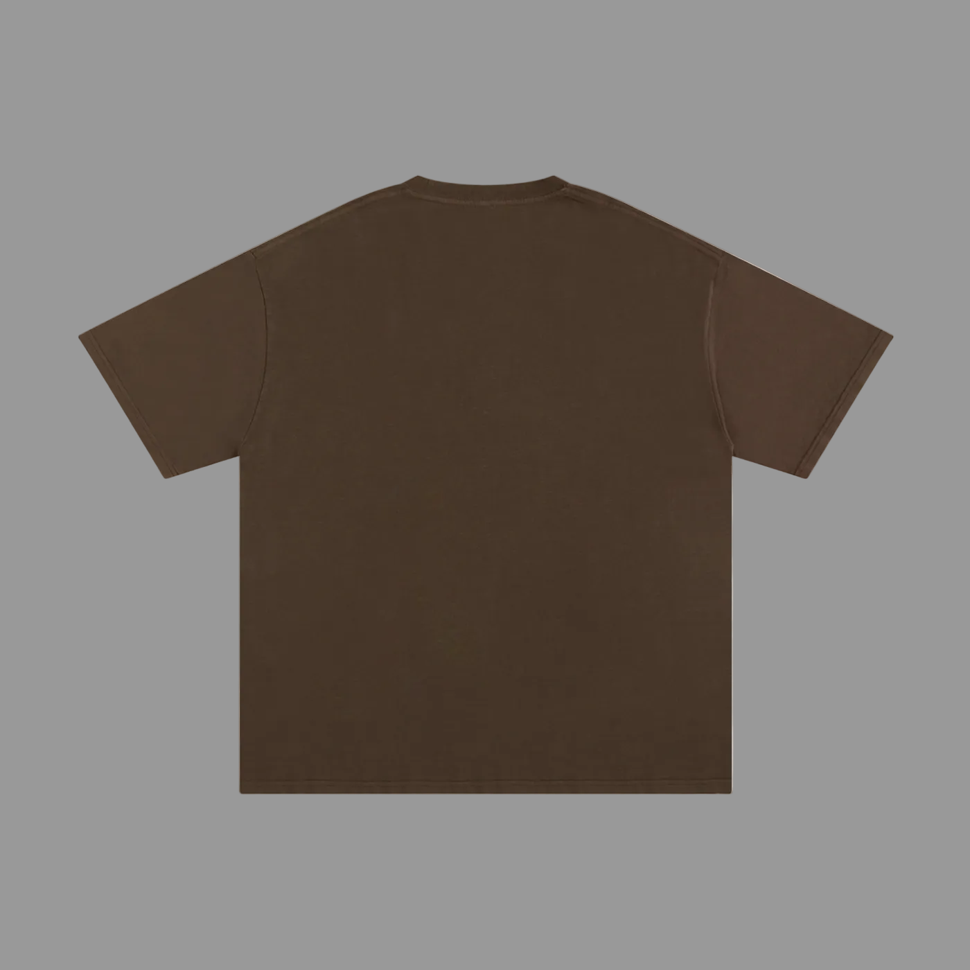 Brown t-shirt on a gray background