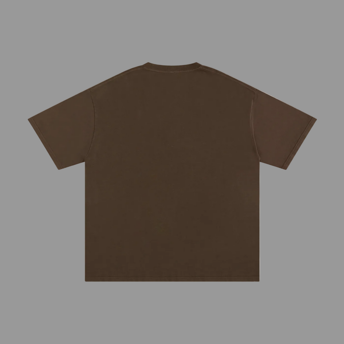Brown t-shirt on a gray background