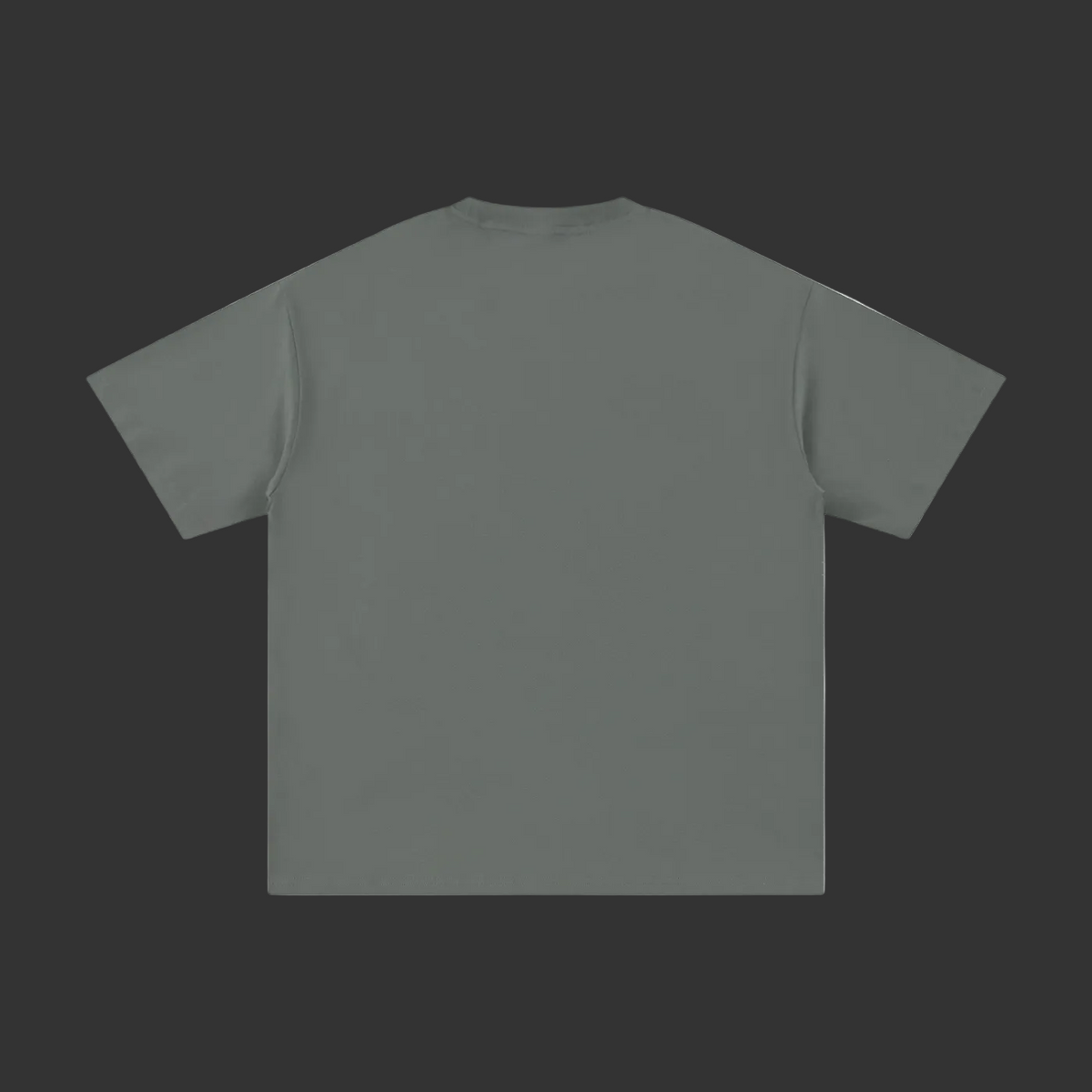 Plain gray t-shirt on a gray background