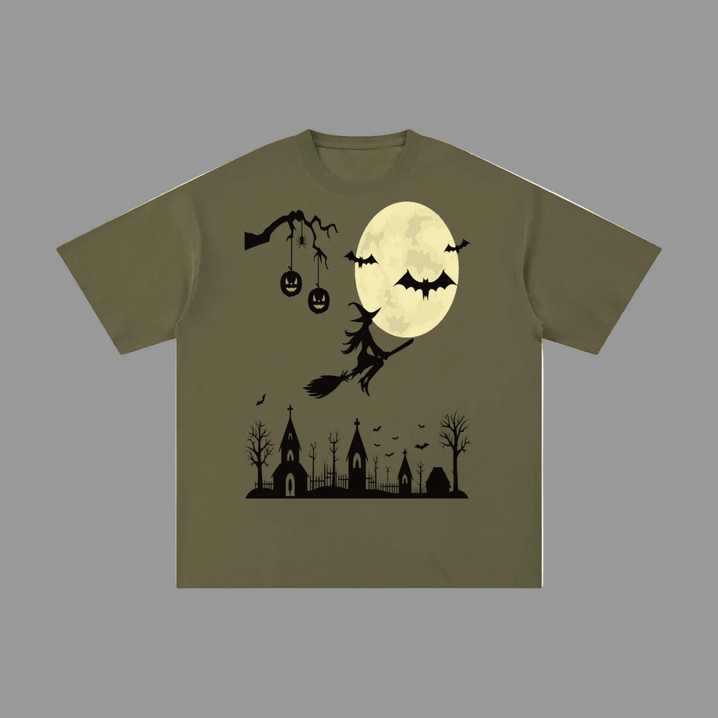 Black t-shirt with a graphic design and 'Afterlife' text on a gray background