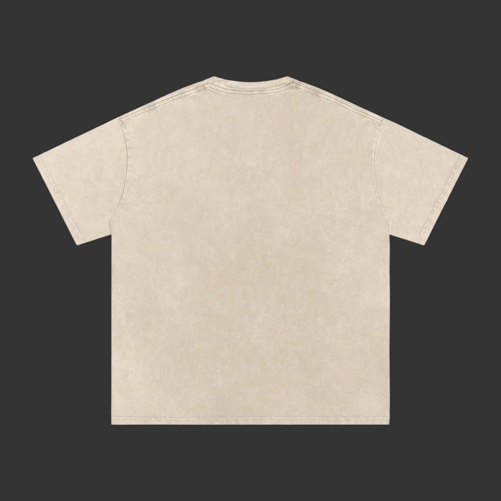 Beige t-shirt on a gray background