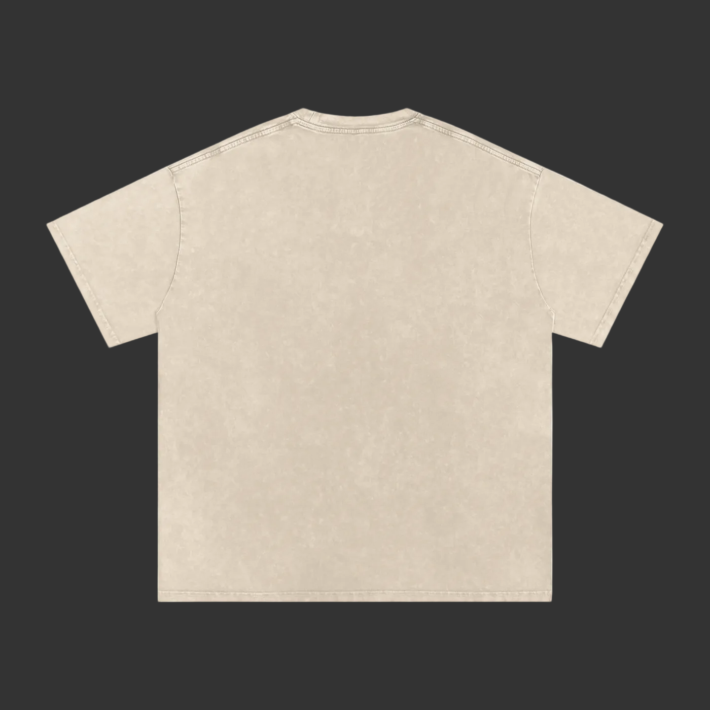 Beige t-shirt on a gray background