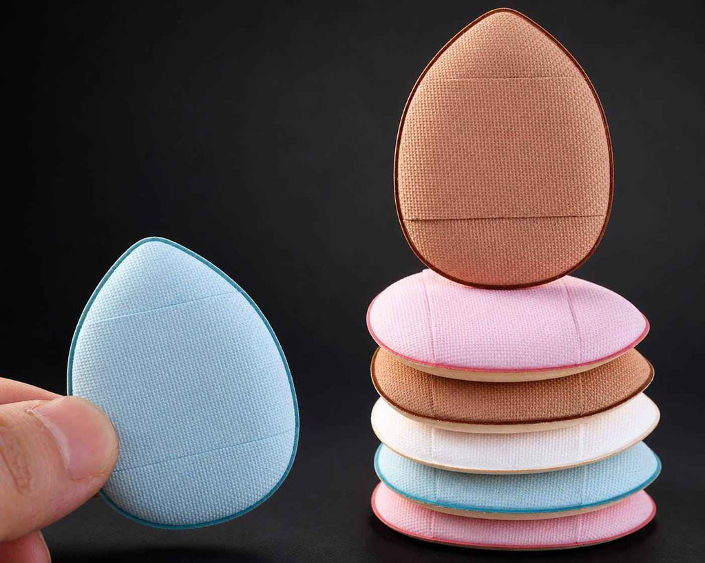 Soft teardrop-shaped mini makeup sponges for blending concealer, foundation, cream blush, and contour products