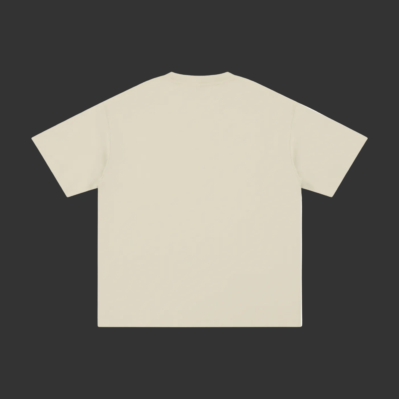 Beige t-shirt on a gray background