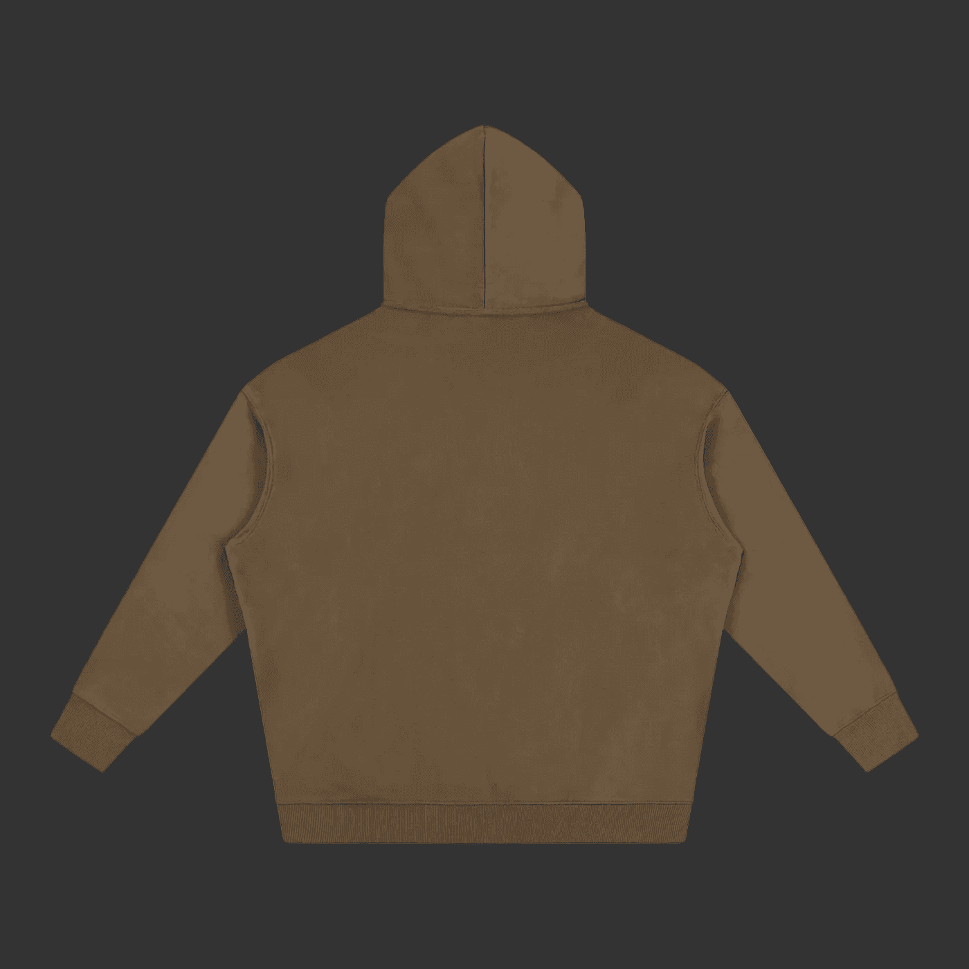 Brown hoodie on a gray background
