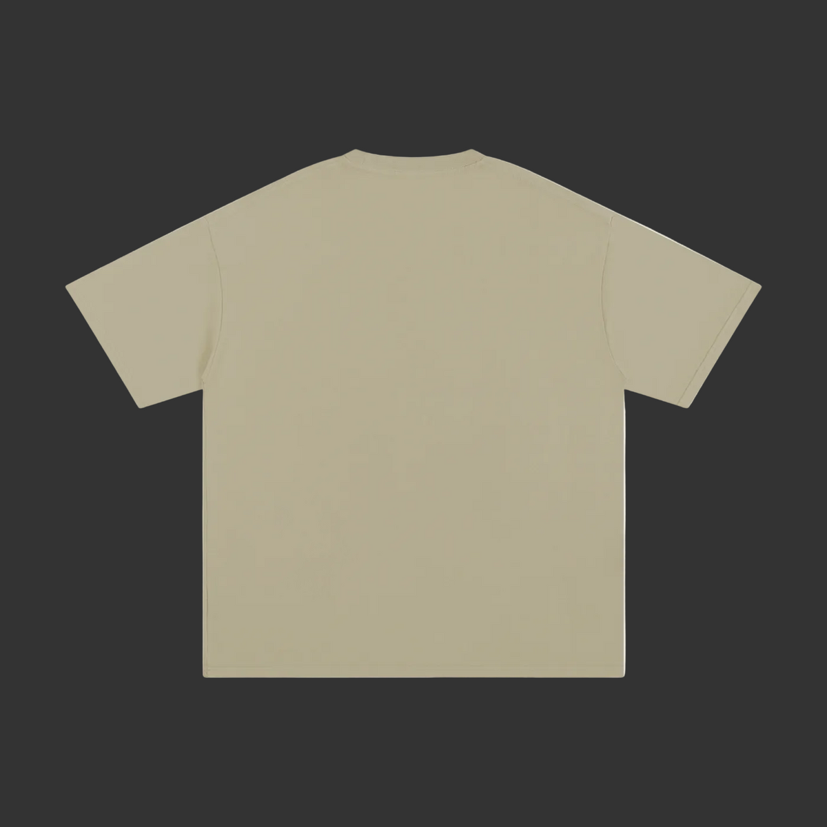 Beige t-shirt on a gray background