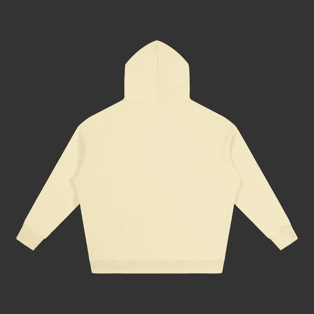 Beige hoodie on a gray background