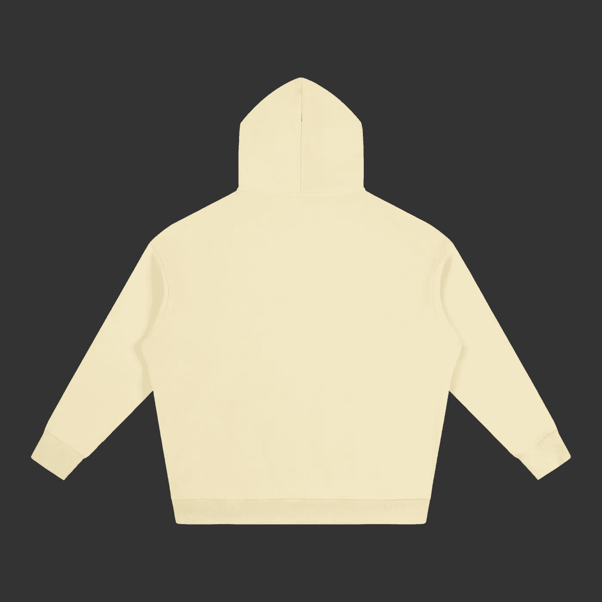 Beige hoodie on a gray background