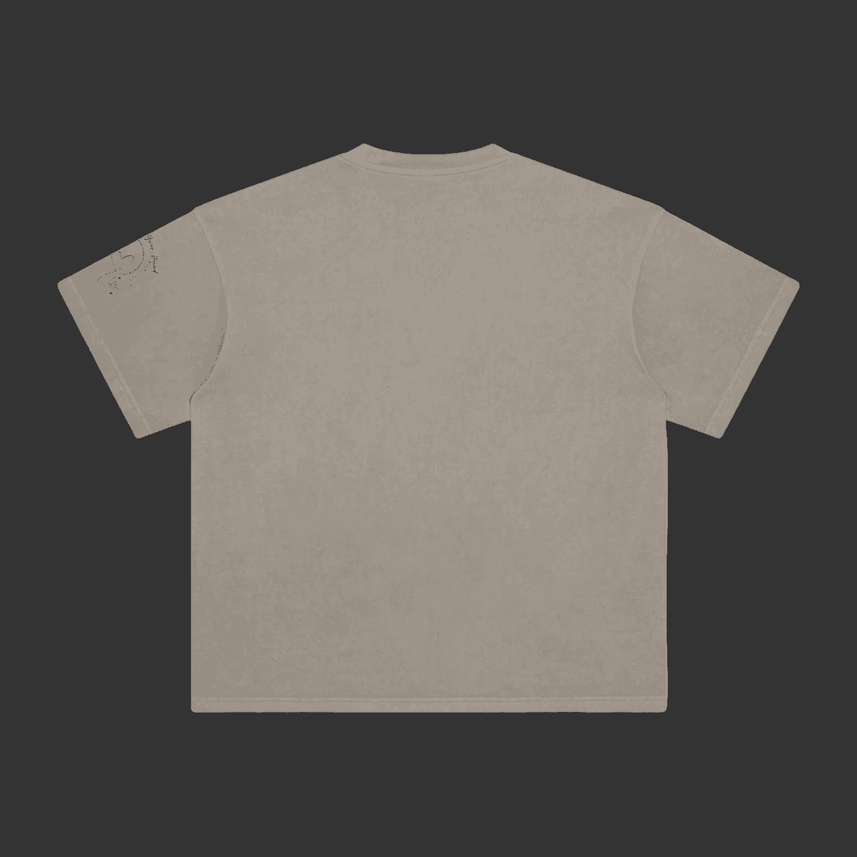 Beige t-shirt on a gray background