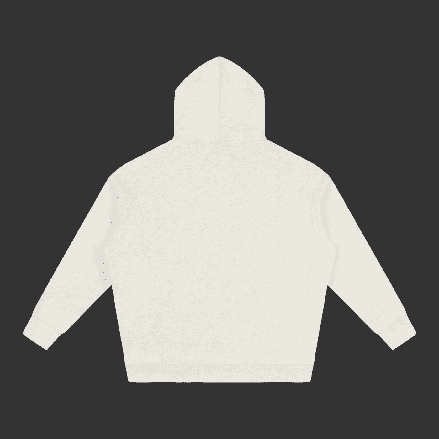 White cropped hoodie with sheer sleeves on a gray background