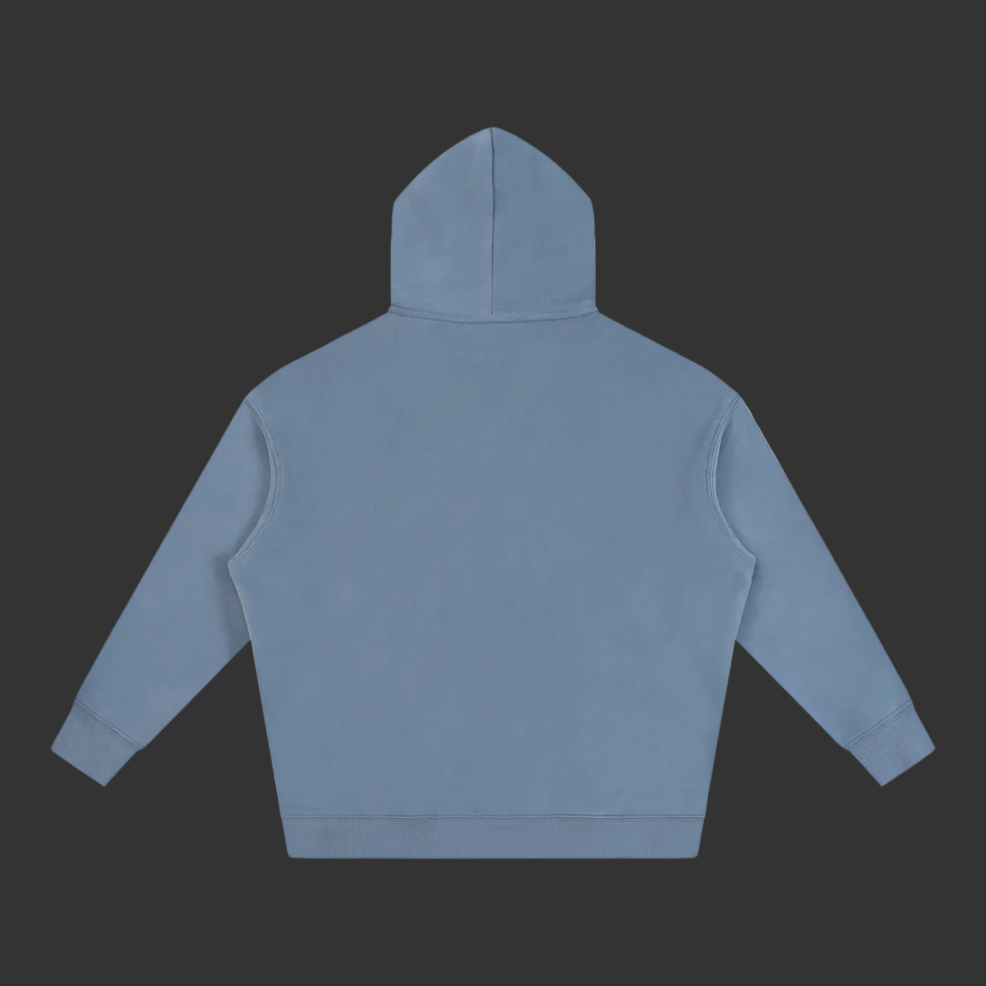 Blue hoodie on a gray background