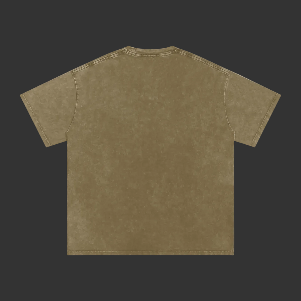 gray green t-shirt on a gray background