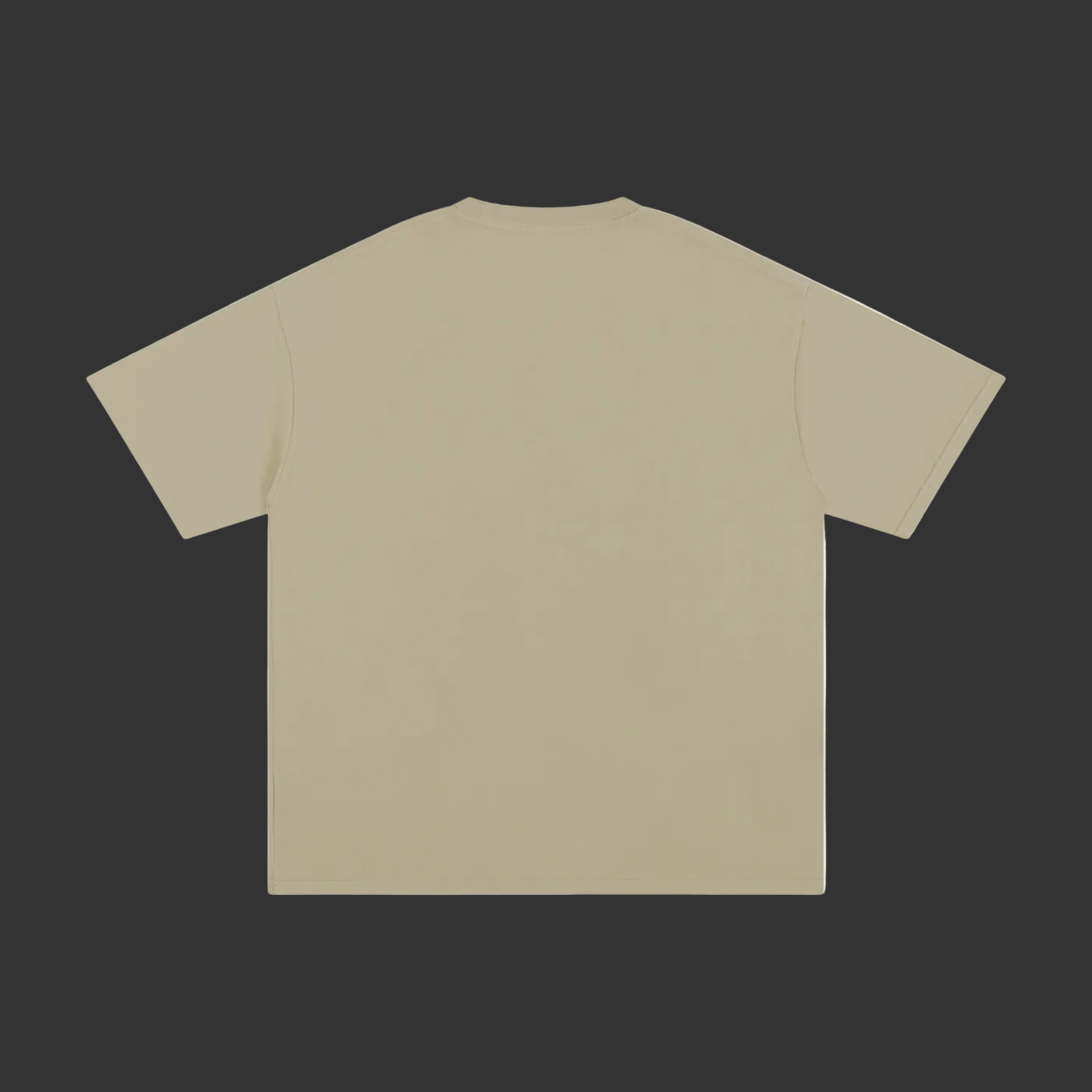 Beige t-shirt on a gray background