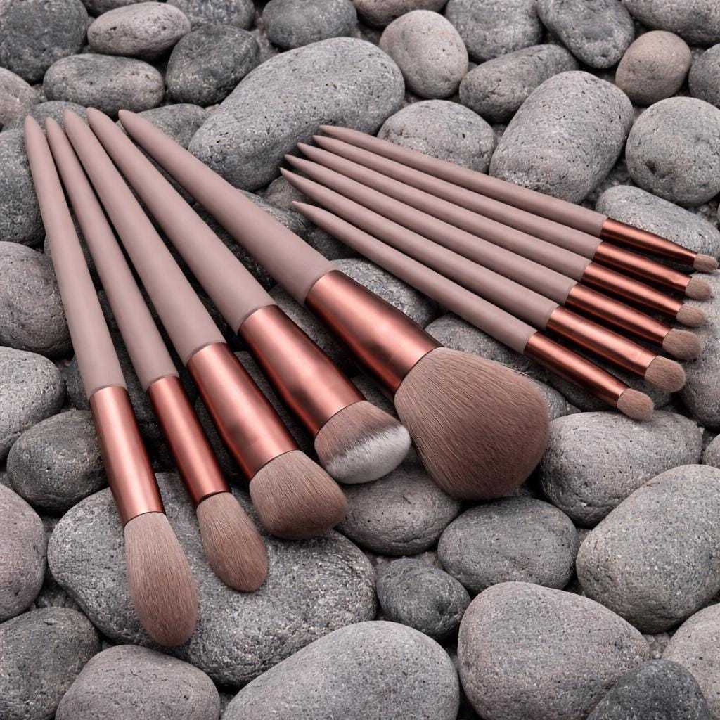 Makeup brushes set for beauty tools and cosmetics