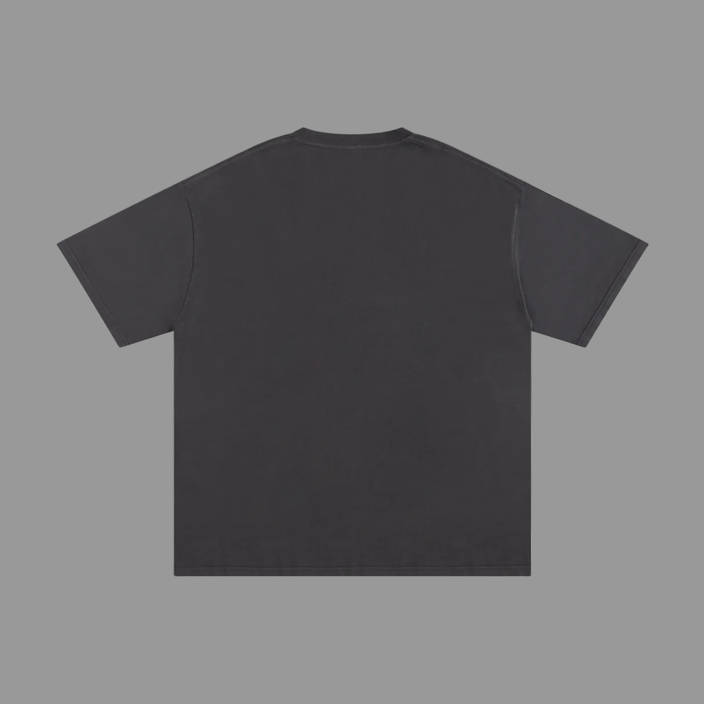 Dark gray t-shirt on a gray background
