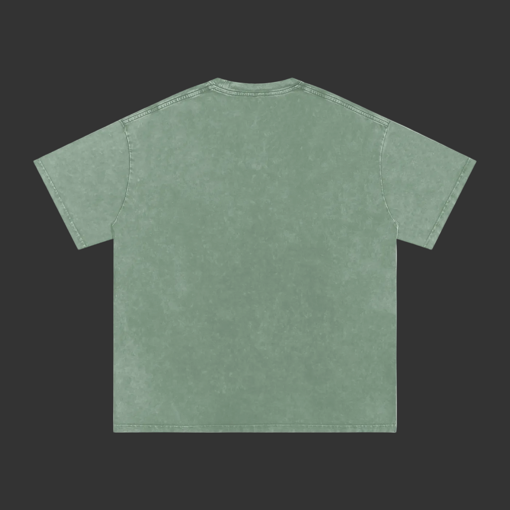 bean Green t-shirt on a gray background