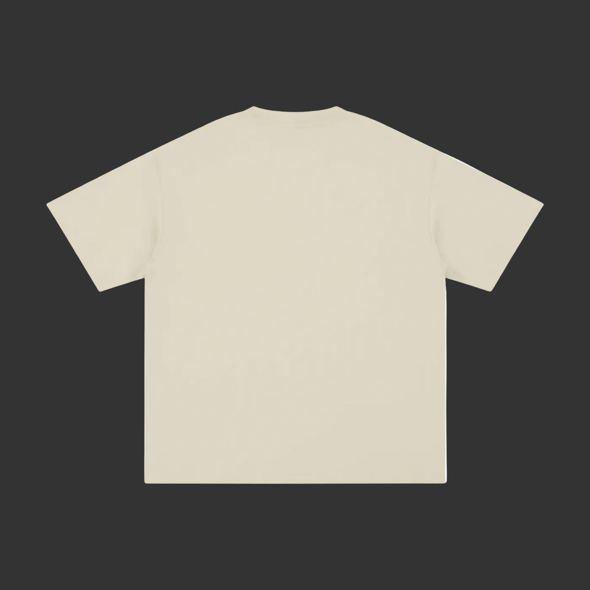 Beige t-shirt on a gray background