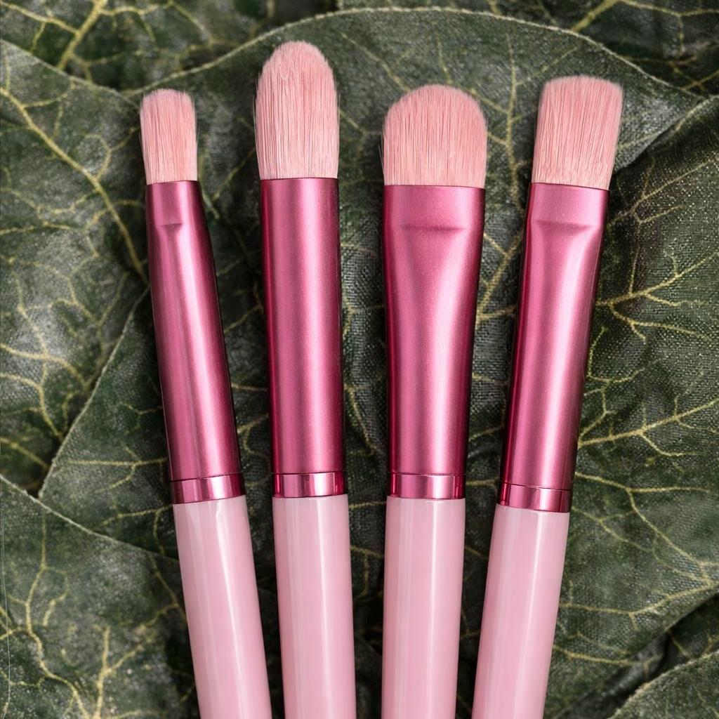 13 Pc Pink Makeup Brush Set with Case | Soft Synthetic | Beginner Friendly