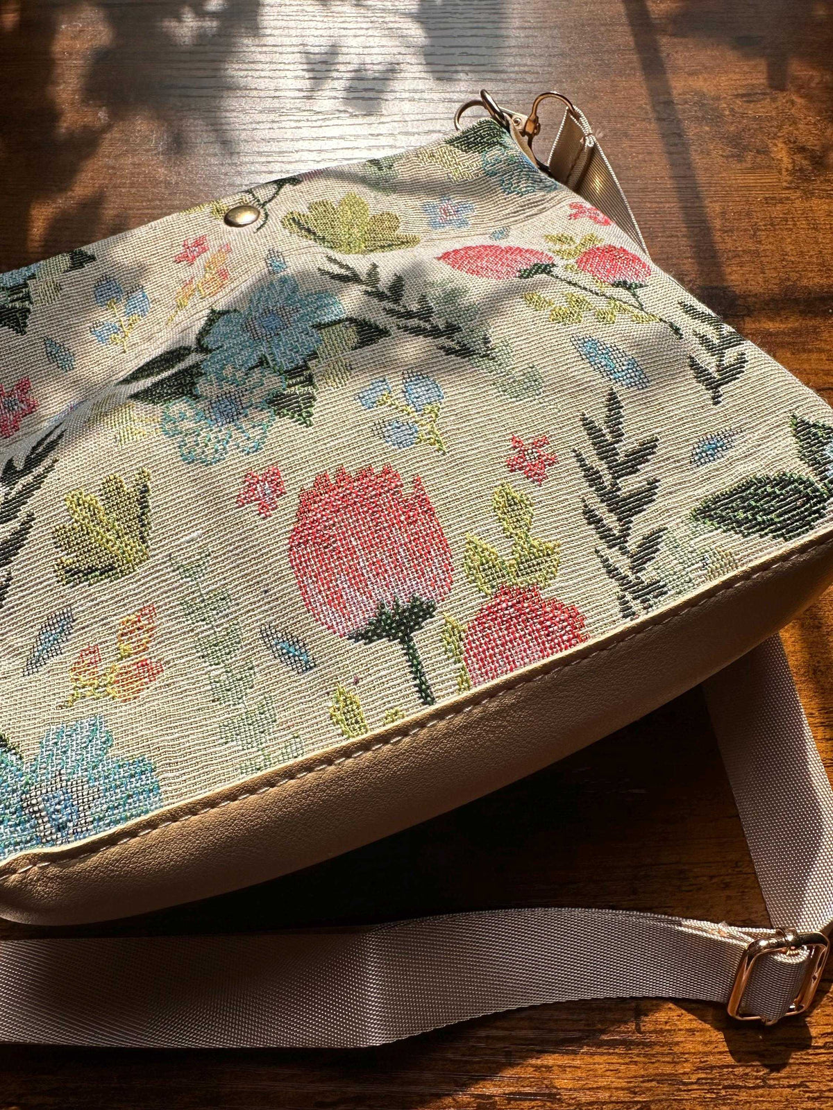Women’s Bohemian Bag| Embroidered Crossbody Bag - Multicolor Floral Design with Adjustable Strap