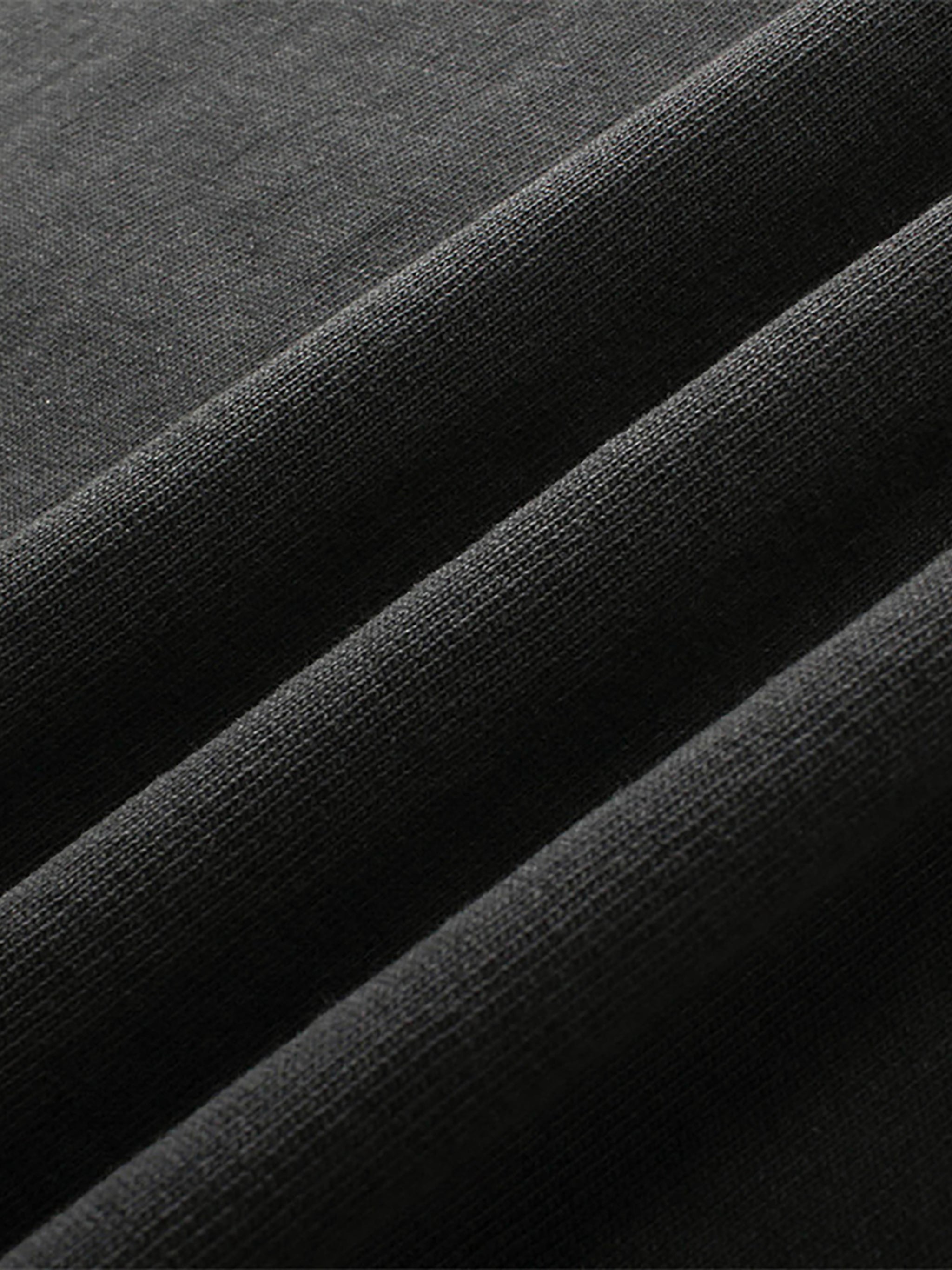 Close-up of black fabric with a textured pattern