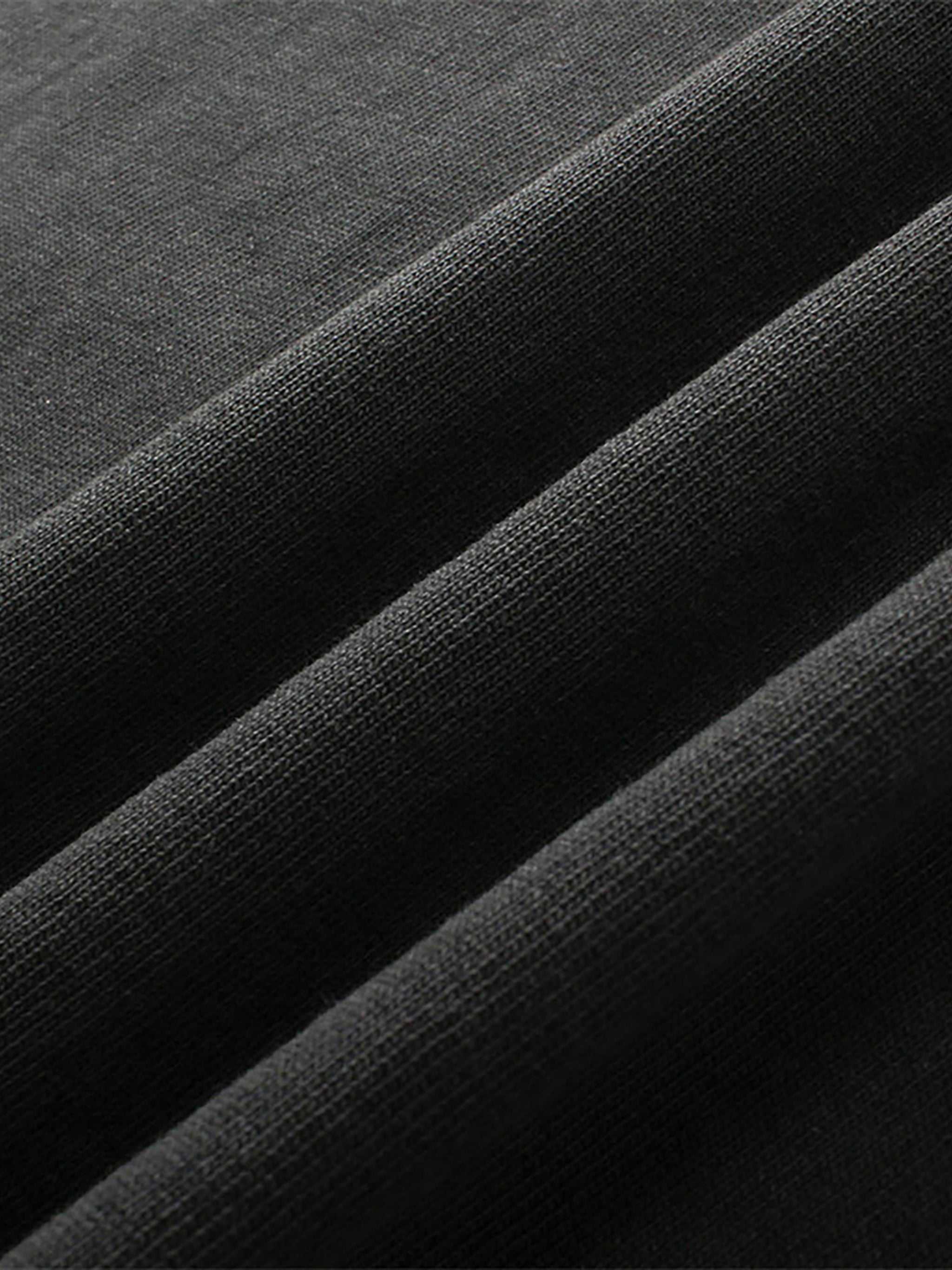Close-up of black fabric with a textured pattern