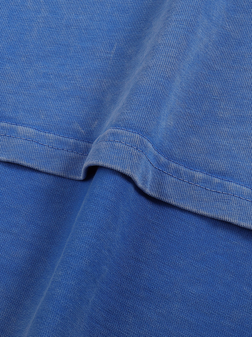 Close-up of a blue fabric texture